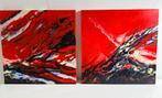 Abstract  2 Luik   Elk schilderij 80cm-80cm, Antiek en Kunst, Ophalen
