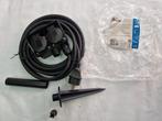 Kopp stopcontact Tuinspie geaard 2-voudig met 5 meter snoer, Kunststof, Minder dan 50 watt, Nieuw, Ophalen of Verzenden