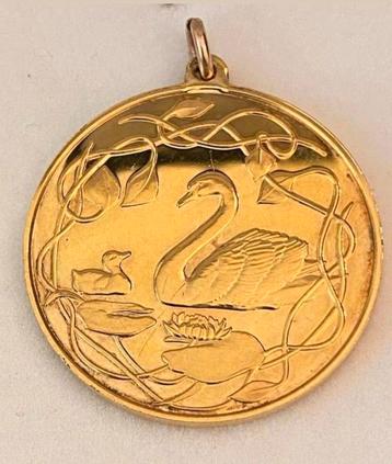 Gouden 24k  munt 14.7gr + Goud herdenkingsmunt Willem Alex beschikbaar voor biedingen