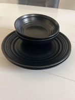 Rivièra maison borden en schaaltjes zwart melanine, Huis en Inrichting, Keuken | Servies, Ophalen of Verzenden, Overige stijlen