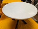 Marmeren wit Carrara ronde tafel, Huis en Inrichting, Tafels | Eettafels, Nieuw, Overige materialen, 100 tot 150 cm, Rond
