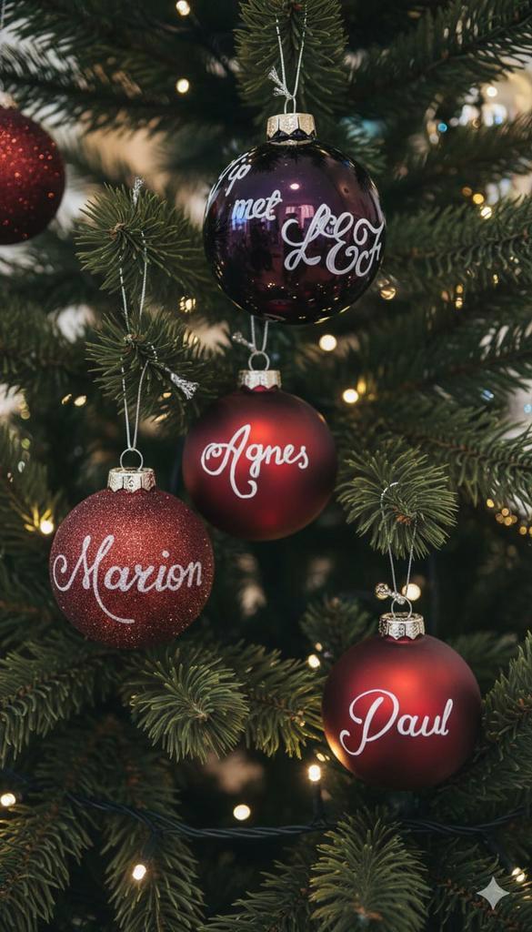 Gepersonaliseerde Kerstbal - Handgemaakt!, Huis en Inrichting, Woonaccessoires | Kandelaars en Kaarsen, Nieuw, Minder dan 25 cm