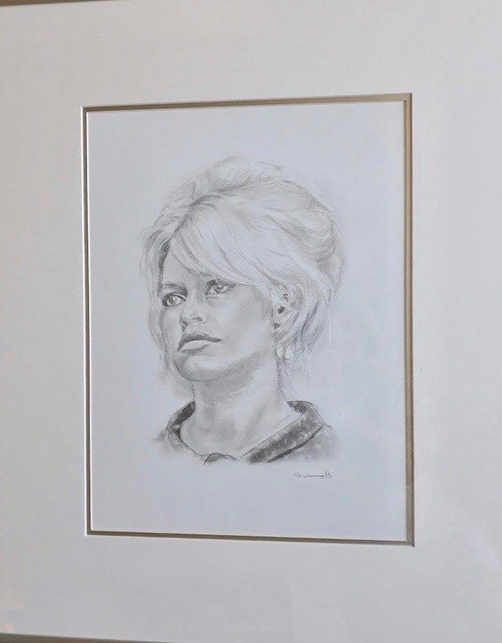 Portrettekening Brigitte Bardot, Ophalen of Verzenden