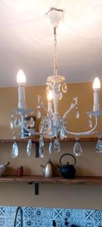 Brocante kristal kroonluchter, Huis en Inrichting, Lampen | Kroonluchters, Ophalen, Zo goed als nieuw