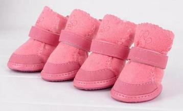 NIEUWE ROZE CHIHUAHUA SUEDE MOONBOOTS MT XS beschikbaar voor biedingen
