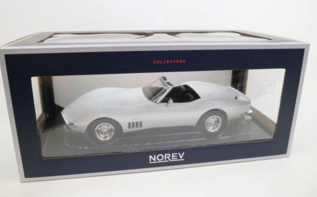 Chevrolet Corvette CABRIO 1969 Wit 1/18 NOREV ref. 189038, Hobby en Vrije tijd, Modelauto's | 1:18, Verzenden, Nieuw, Auto, Norev