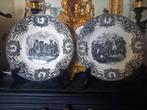 Twee porseleinen borden Napoleon gemerkt BOCH F la louviere , Ophalen of Verzenden