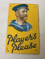 Emaille  bordje PLAYERS sigaretten, Ophalen of Verzenden, Gebruikt, Reclamebord