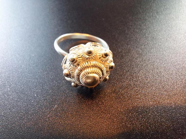 Zilveren Zeeuwse Knop Ring - 13mm, Sieraden, Tassen en Uiterlijk, Ringen, Ophalen of Verzenden
