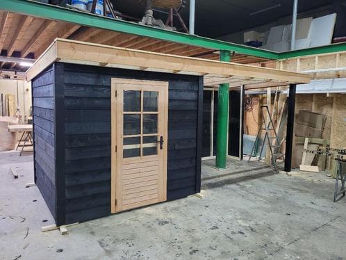 Overkapping Douglas hout met zwart Zweeds rabat, Tuin en Terras, Overkappingen, Nieuw, Veranda, Ophalen