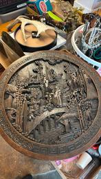 Chiness hout handsnijwerk tafel blad. 60cm, Ophalen of Verzenden