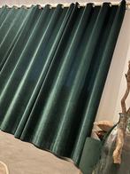 Donkergroene Velours Gordijnen, Huis en Inrichting, Stoffering | Gordijnen en Lamellen, Ophalen of Verzenden, Nieuw, Groen, 200 cm of meer