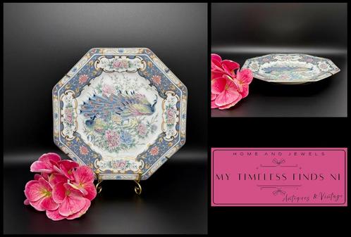 Vintage Vaga International Japans hexagon bord pauw - K1CWII, Huis en Inrichting, Woonaccessoires | Wanddecoraties, Ophalen of Verzenden