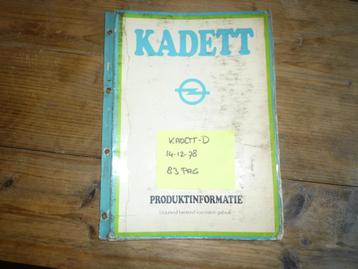 Opel Kadett-D Nieuwigheden NL beschikbaar voor biedingen
