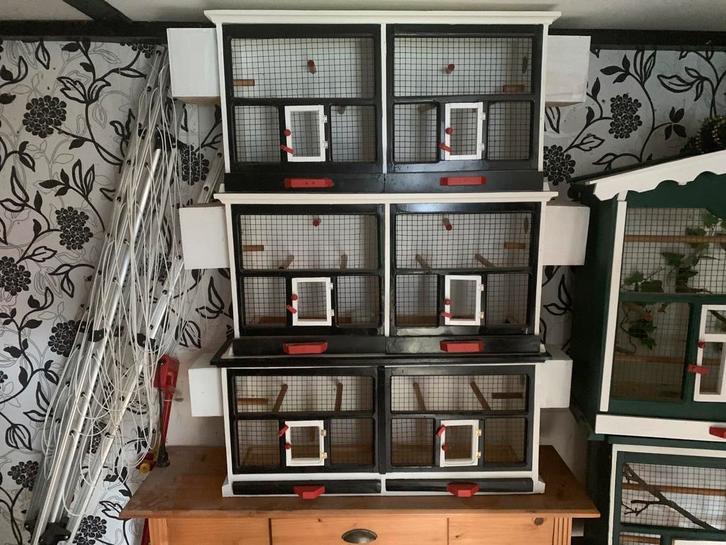 3 Dubbelvaks Vogelkooien Nieuw., Dieren en Toebehoren, Vogels | Hokken en Kooien, Nieuw, Vogelkooi, Hout, Ophalen