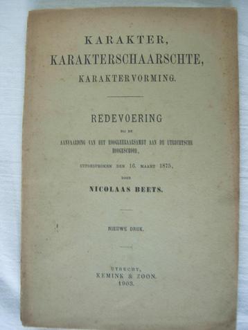 Nicolaas Beets Karakter karakterschaarste karaktervorming beschikbaar voor biedingen