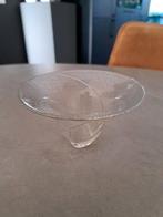 Scandinavische waxinelichthouder, vintage design, Schaal, Rond, Ophalen of Verzenden, Glas