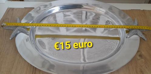 Zilverkleurig dienblad/ schaal groot riviera maison, Huis en Inrichting, Woonaccessoires | Schalen en Manden, Gebruikt, Ovaal