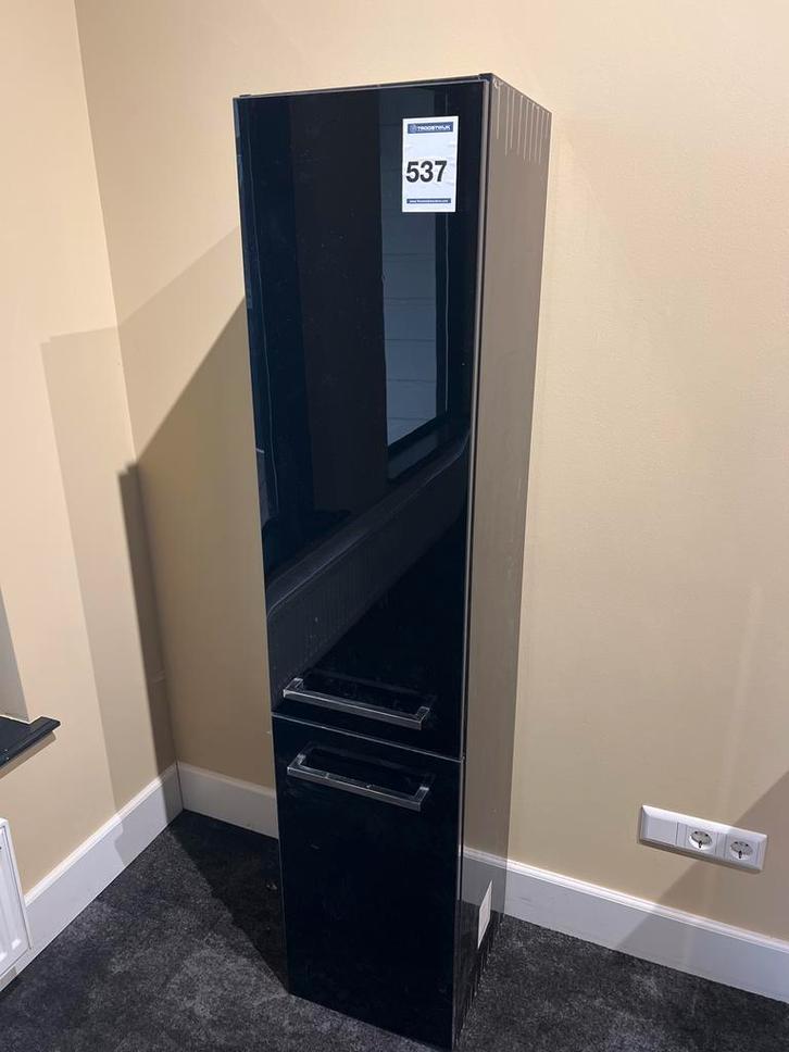 Gorinchem! Primabad Badkamerkast kast hoogglans zwart, Huis en Inrichting, Badkamer | Badkamermeubels, Nieuw, (Half)hoge kast