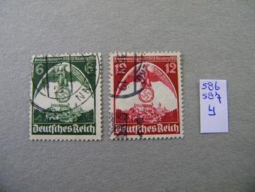 Duitse Rijk MiNo 586Y en 587Y  ##Haken naar Rechts##  Zelden beschikbaar voor biedingen