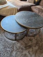 Richmond Blackbone Salontafels - Geborsteld Messing, Huis en Inrichting, Tafels | Salontafels, Ophalen, 50 tot 100 cm, Rond, 50 tot 100 cm