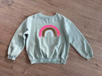 Trui licht blauw regenboog verander pailletten 134/140 H&M beschikbaar voor biedingen