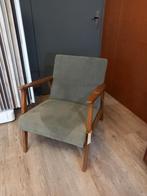 Groene ribstof fauteuil Mooss, Ophalen, Vintage, 75 tot 100 cm, Zo goed als nieuw