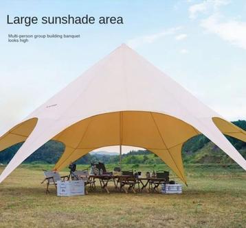 Bikerstent Starflex-Shelter Starshade Stertent 14x14m Creme  beschikbaar voor biedingen
