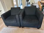 Gratis 2 zwarte fauteuils, Huis en Inrichting, Fauteuils, Ophalen, Gebruikt, 75 tot 100 cm, Stof