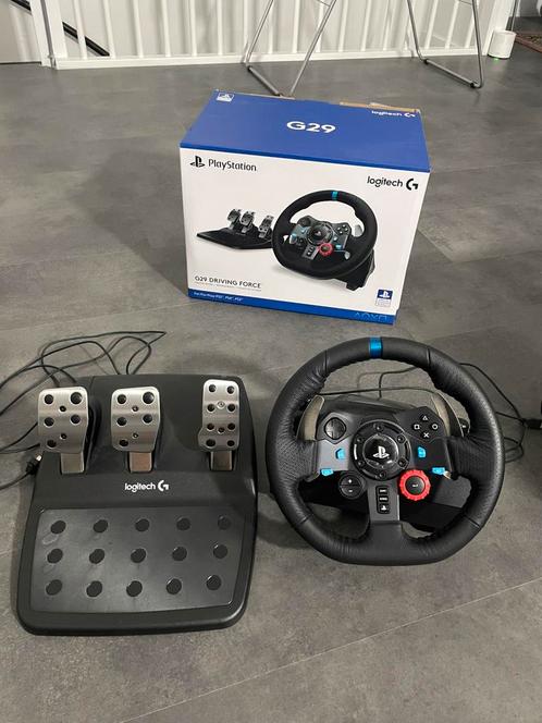 Logitech G29 race stuur, Spelcomputers en Games, Spelcomputers | Sony PlayStation Consoles | Accessoires, Zo goed als nieuw, PlayStation 1