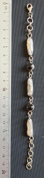 Zilveren armband met paarlemoer, Verzenden, Zo goed als nieuw, Met edelsteen, Zilver