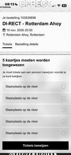 Di Rect- 5 x vloertickets, Drie personen of meer, November