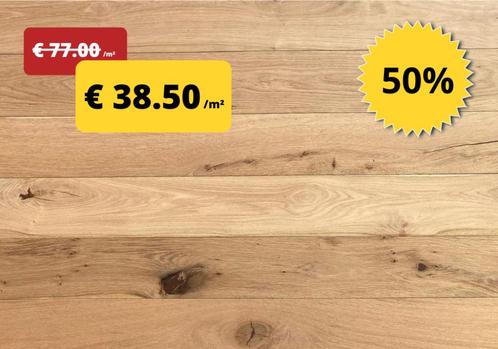 Eiken parket voor € 38.50 /m² incl BTW - 50% KORTING, Doe-het-zelf en Verbouw, Vloerdelen en Plavuizen, Nieuw, Parket, Hout, 150 cm of meer