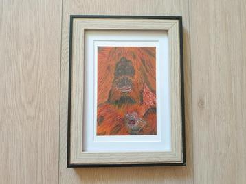 Orangutan schilderij acrylverf op papier woondecoratie

 beschikbaar voor biedingen