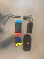 Nintendo Switch met extra's, Spelcomputers en Games, Spelcomputers | Nintendo Switch, Ophalen, Gebruikt, Met 2 controllers, Switch Original