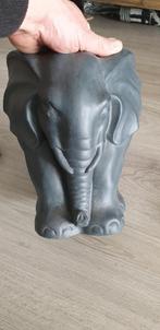 bloempot clay fiber olifant grijs nieuw, Ophalen, Overige materialen, Rond, Minder dan 25 cm