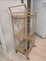 Cocktail karretje - Gouden bar trolley, Huis en Inrichting, Ophalen