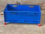 IKEA Märd XL opbergkrat blauw rode wielen, Doe-het-zelf en Verbouw, Ophalen, Gebruikt, 40 tot 60 cm, 50 tot 75 cm