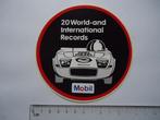 sticker oud OPEL DIESEL Worldrecord MOBIL oil autosport race, Verzamelen, Stickers, Verzenden, Zo goed als nieuw, Bedrijf of Vereniging