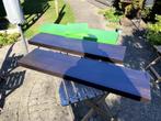 Wandplank, zwartbruin en groen, 110x26 cm en 30x26 cm, Ophalen, Gebruikt