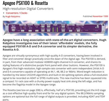 Apogee PSX-100 AD/DA convertor beschikbaar voor biedingen