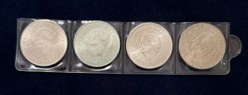 4x Zilveren Tientje Juliana 1970-1973 beschikbaar voor biedingen