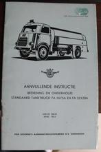 Daf tank wagen FA 1675A en FA 32120A aanvullende instructie, Ophalen of Verzenden
