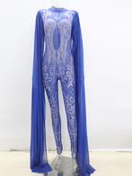 Dames catsuit 29 / bodysuit blauwe glitter jumpsuit festival, Maat 38/40 (M), Verzenden, Nieuw, Overige thema's