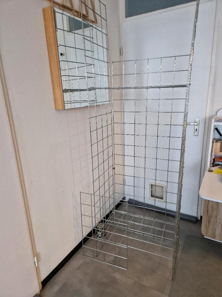 rek metaal met metalen planken 2 x 0,40 m display, Huis en Inrichting, Kasten | Stellingkasten, Nieuw, Ophalen