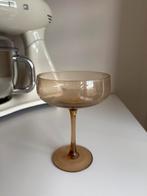 8 champagneglazen bruin, Antiek en Kunst, Antiek | Glas en Kristal, Ophalen