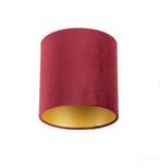 Qazqa bordeaux / rood velours lampenkap 20/20, Huis en Inrichting, Lampen | Lampenkappen, Minder dan 25 cm, Ophalen of Verzenden