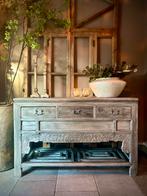 Unieke chinese sidetable chinees dressoir landelijk hout, Ophalen, 100 tot 150 cm, Zo goed als nieuw, 25 tot 50 cm