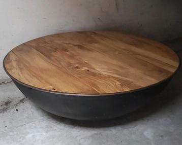 Bol / bowl salontafel hout / antraciet beschikbaar voor biedingen