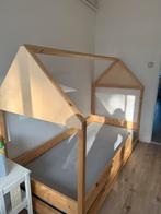 Grondbed peuter bed huis 90x200 met matras, Kinderen en Baby's, Kinderkamer | Stapelbedden en Hoogslapers, Ophalen of Verzenden